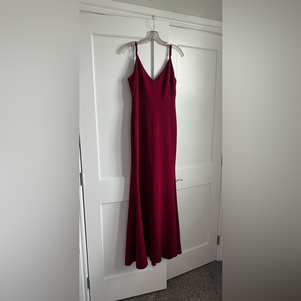 Formal dark red maxi dress from lulus